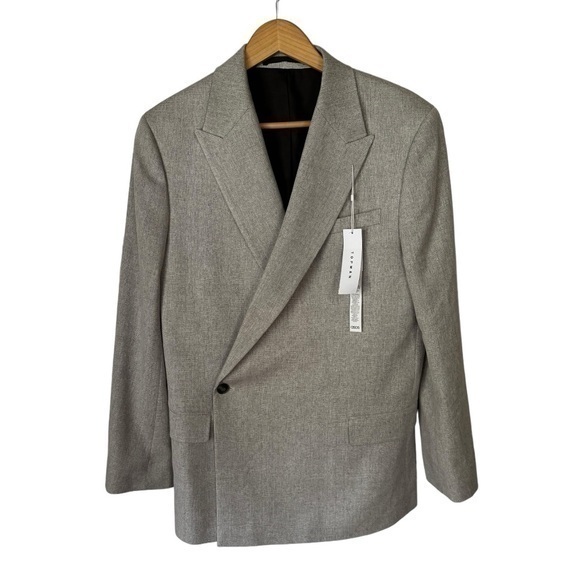 Topman Gray Double Breasted One Button Suit Jacket Size 38R NWT